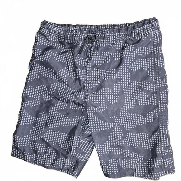 Lands' End Boys Swim Shorts - Fun Shark Pattern - Picture 2 of 3